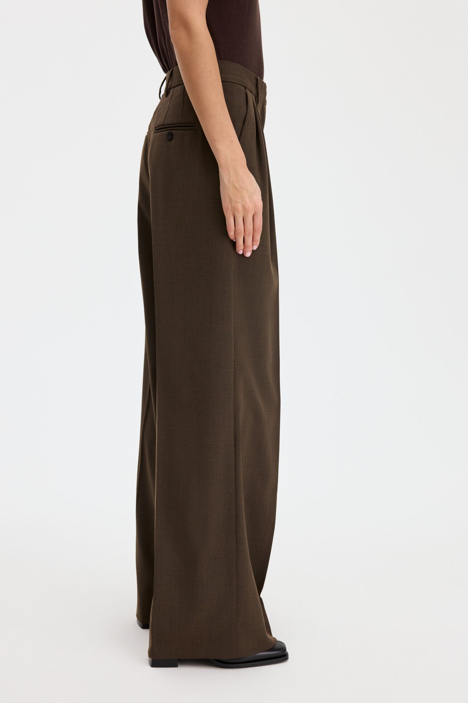 Darcey Wool Trousers walnut brown