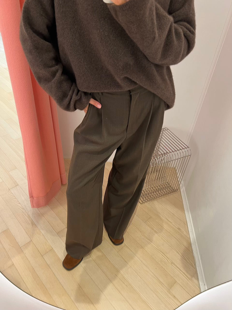 Darcey Wool Trousers walnut brown