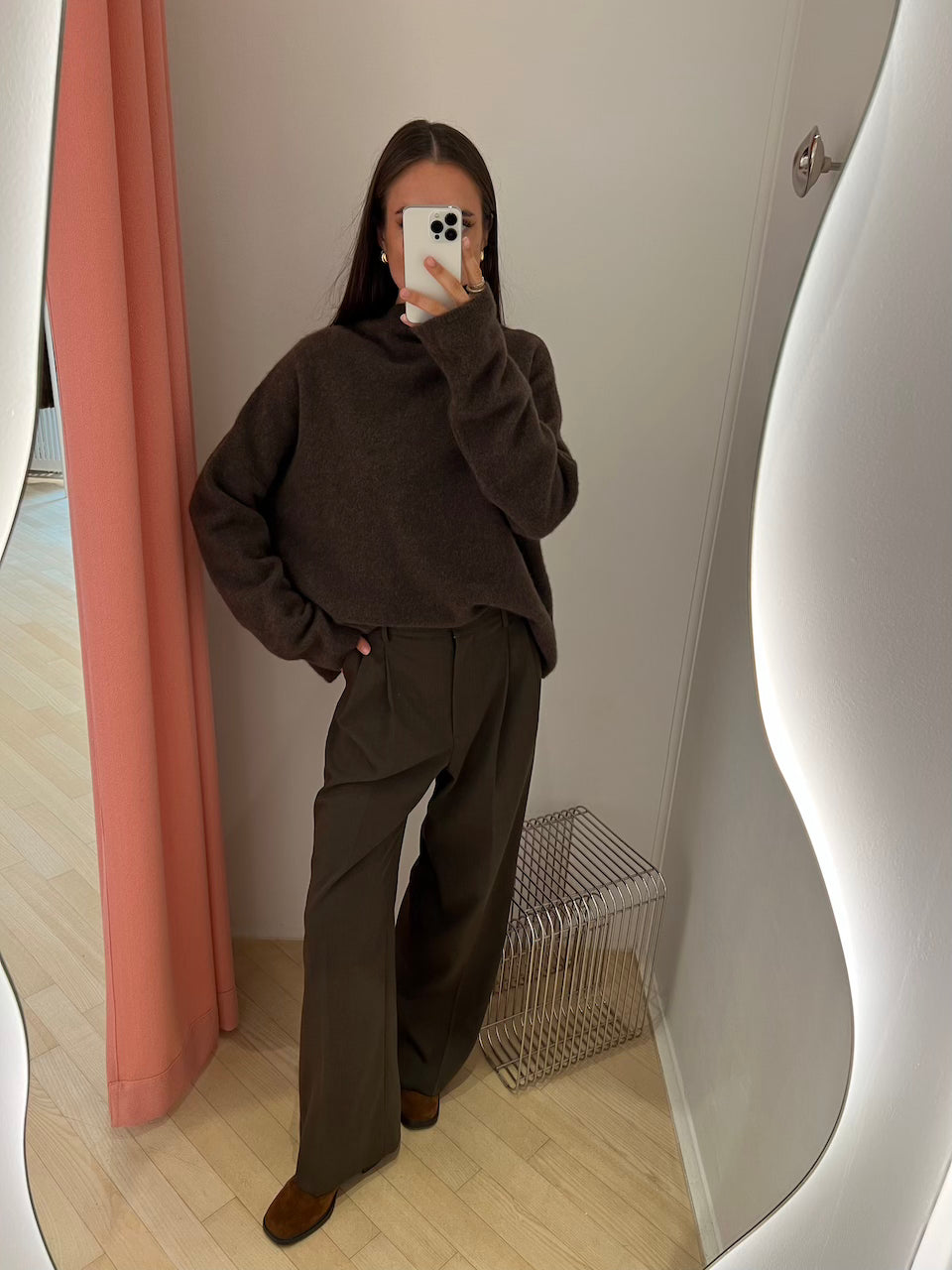 Darcey Wool Trousers walnut brown