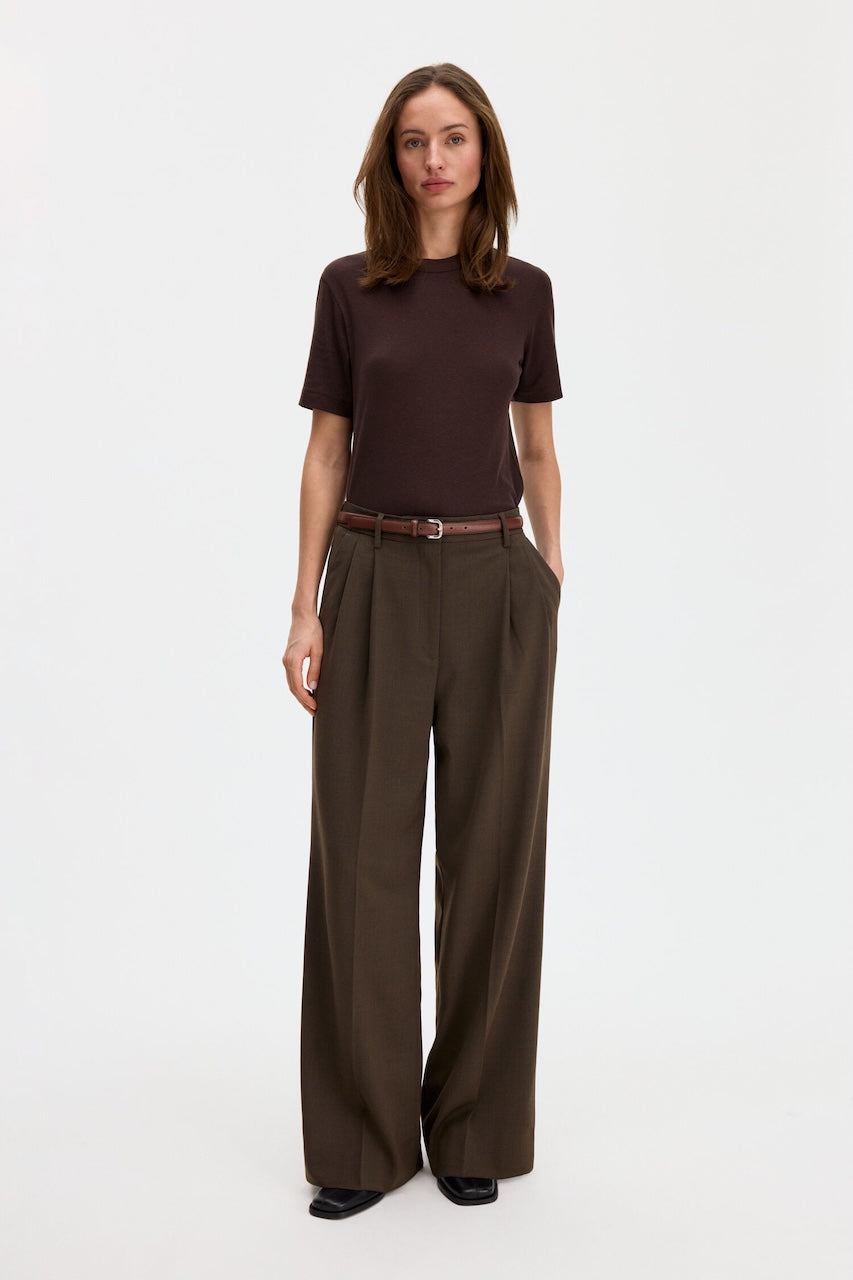 Darcey Wool Trousers walnut brown