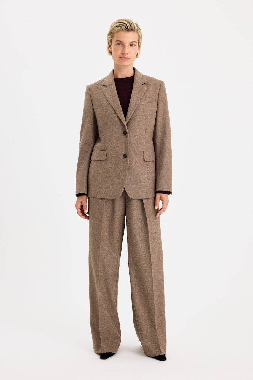Delilah Flannel Blazer driftwood