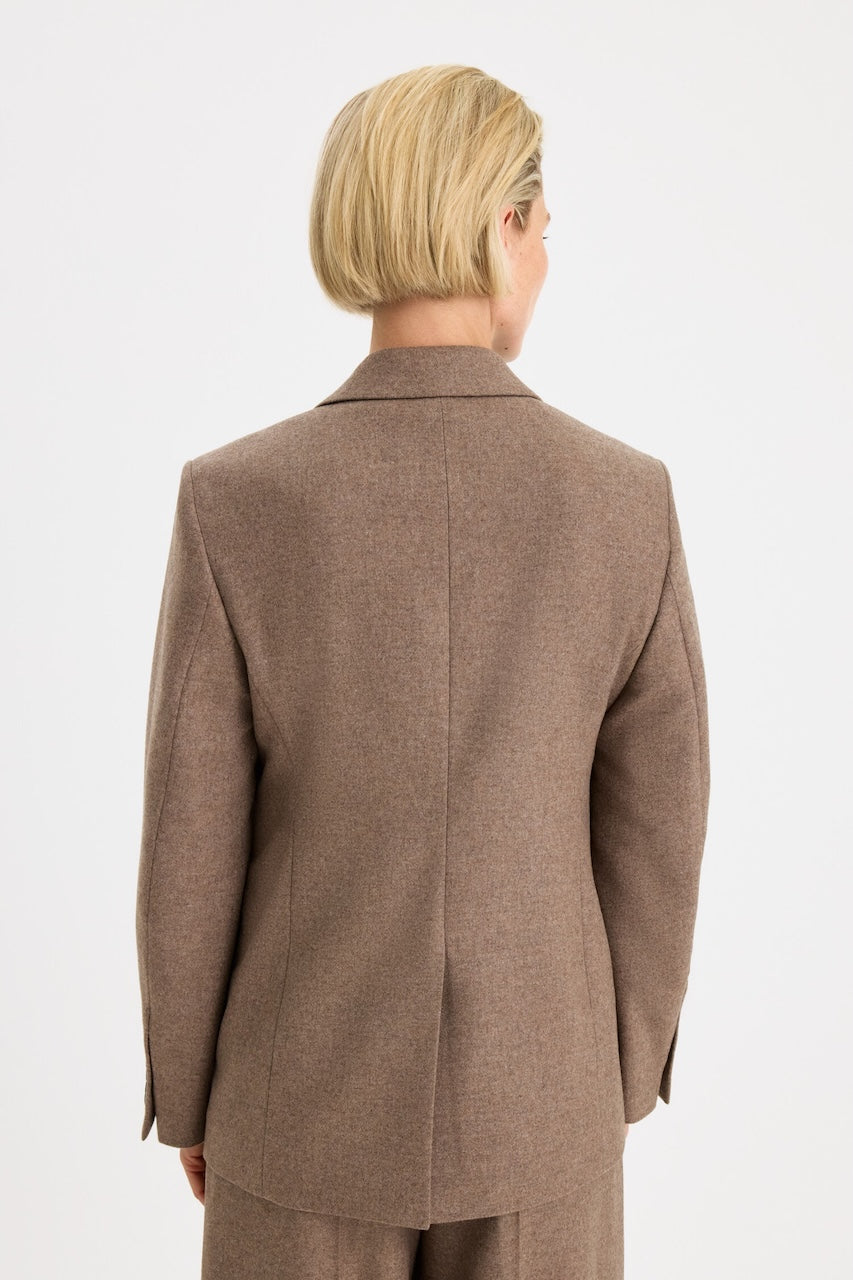 Delilah Flannel Blazer driftwood