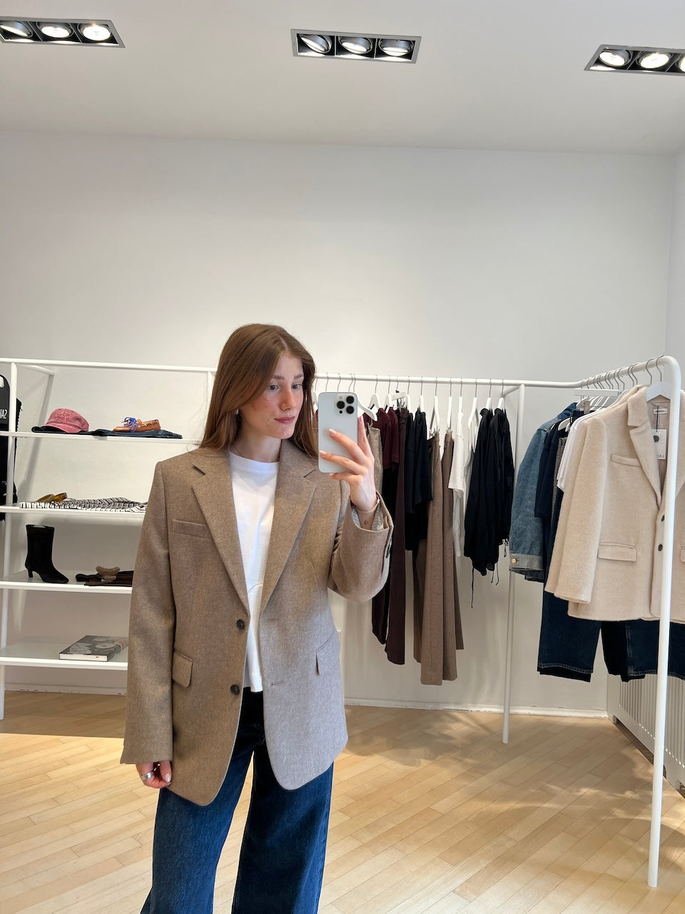 Delilah Flannel Blazer driftwood