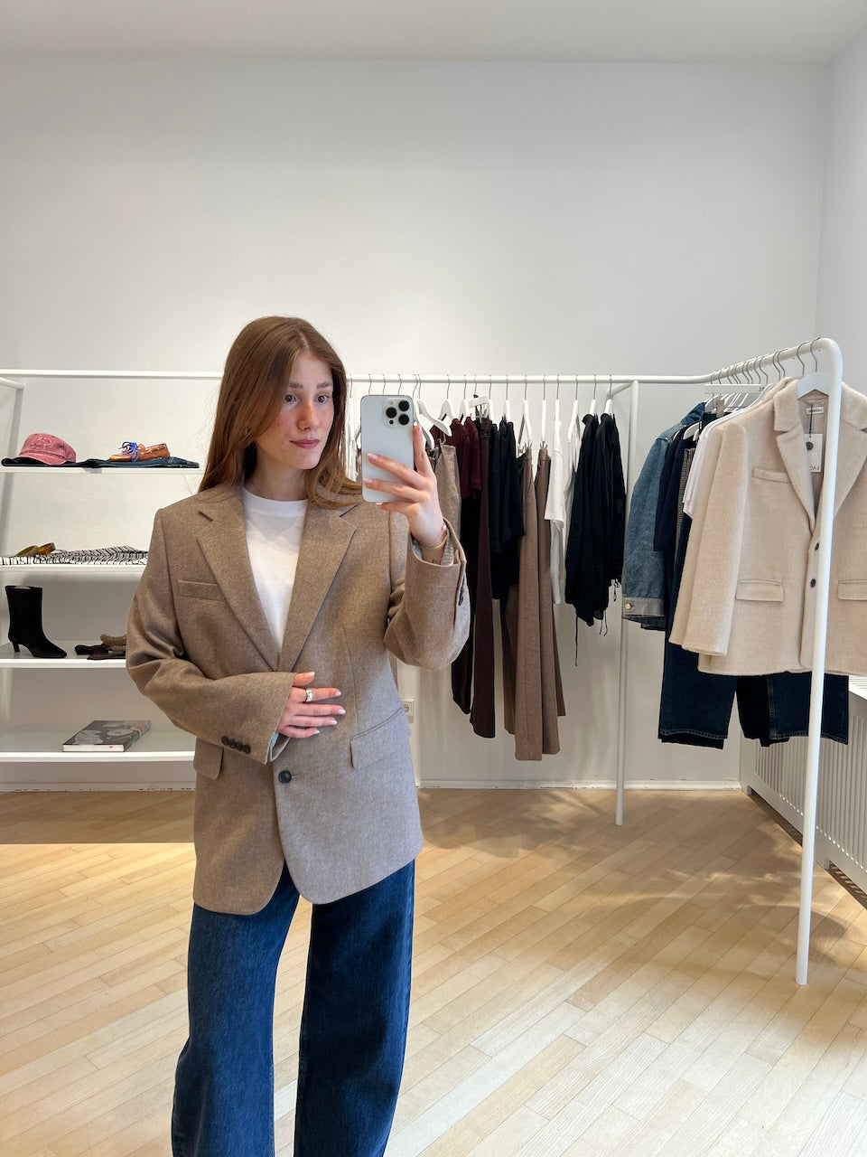 Delilah Flannel Blazer driftwood