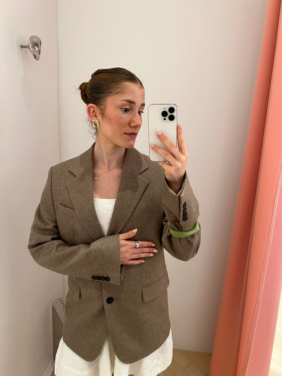 Delilah Flannel Blazer driftwood
