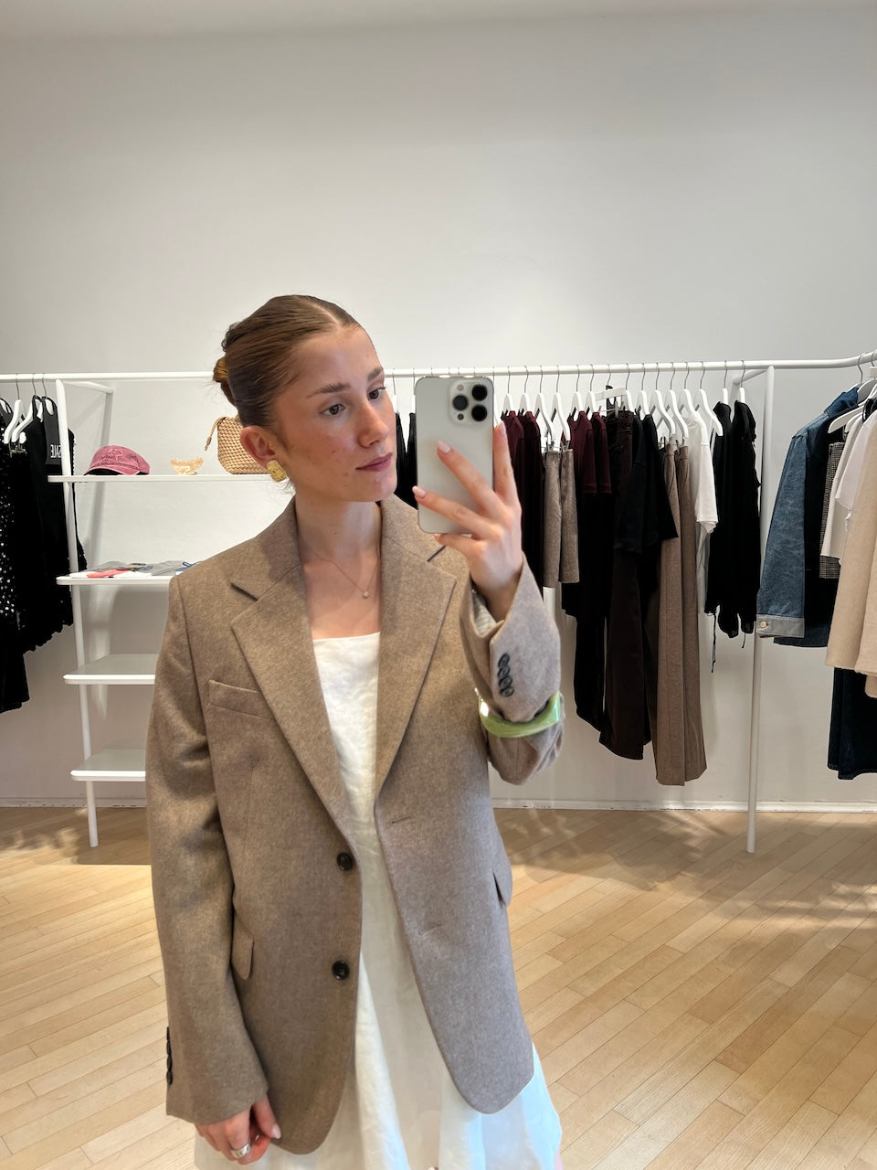 Delilah Flannel Blazer driftwood