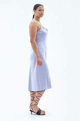 Draped Slip Dress faded blue