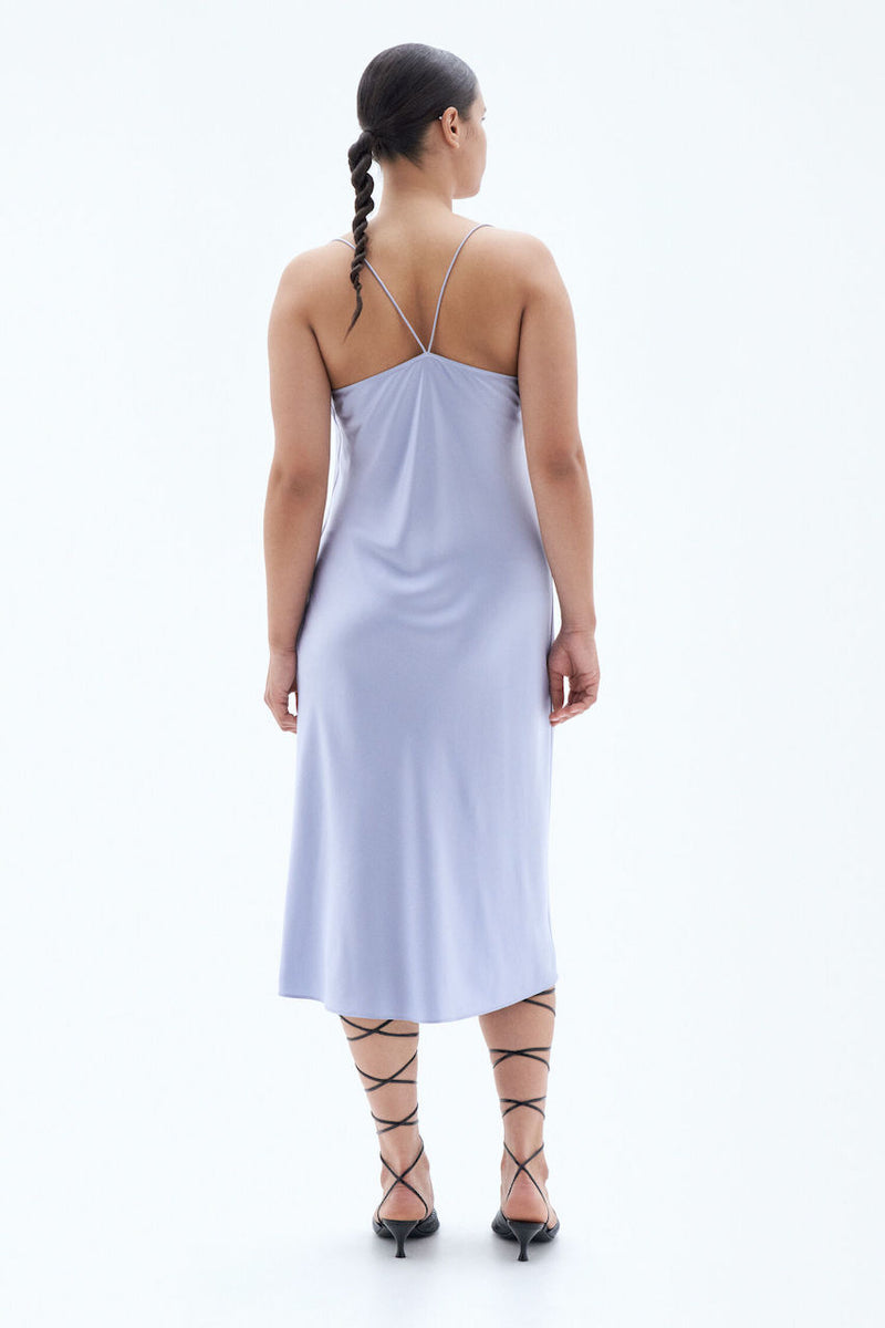 Draped Slip Dress faded blue