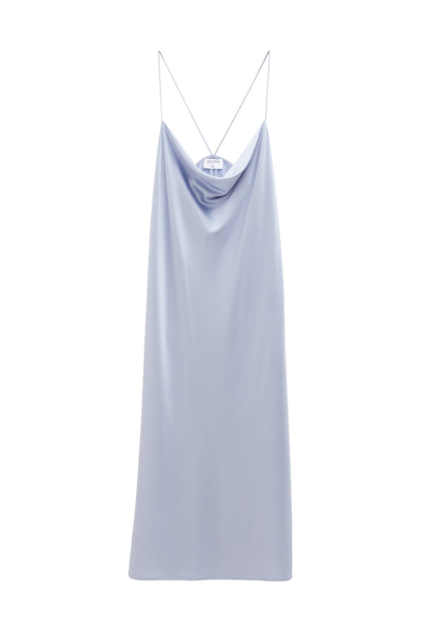 Draped Slip Dress faded blue