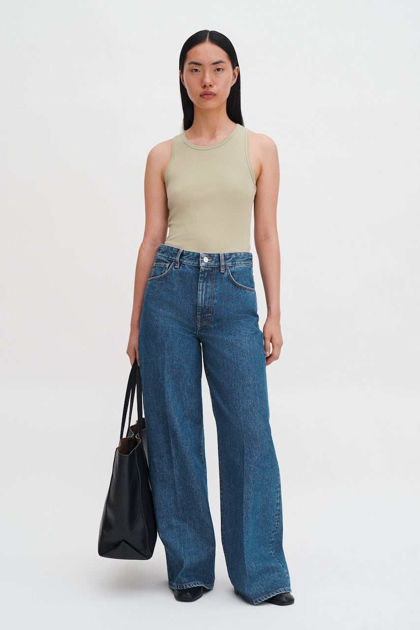 Fine Rib Tank light green