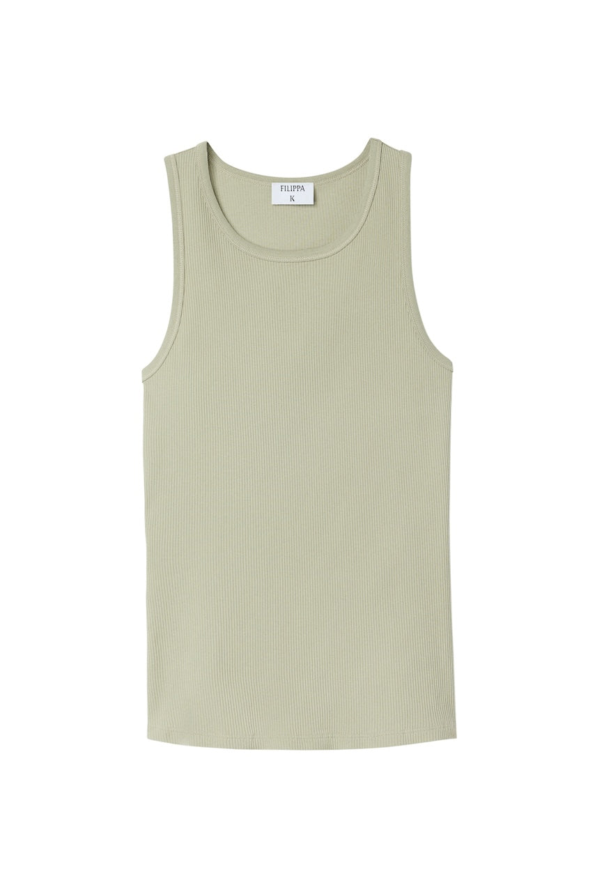 Fine Rib Tank light green