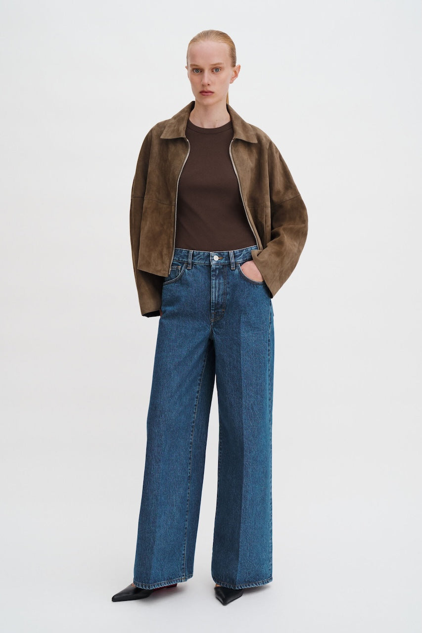 Fine Rib Tee dark chocolate