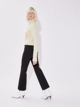 Flared Jersey Trousers black