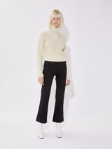 Flared Jersey Trousers black