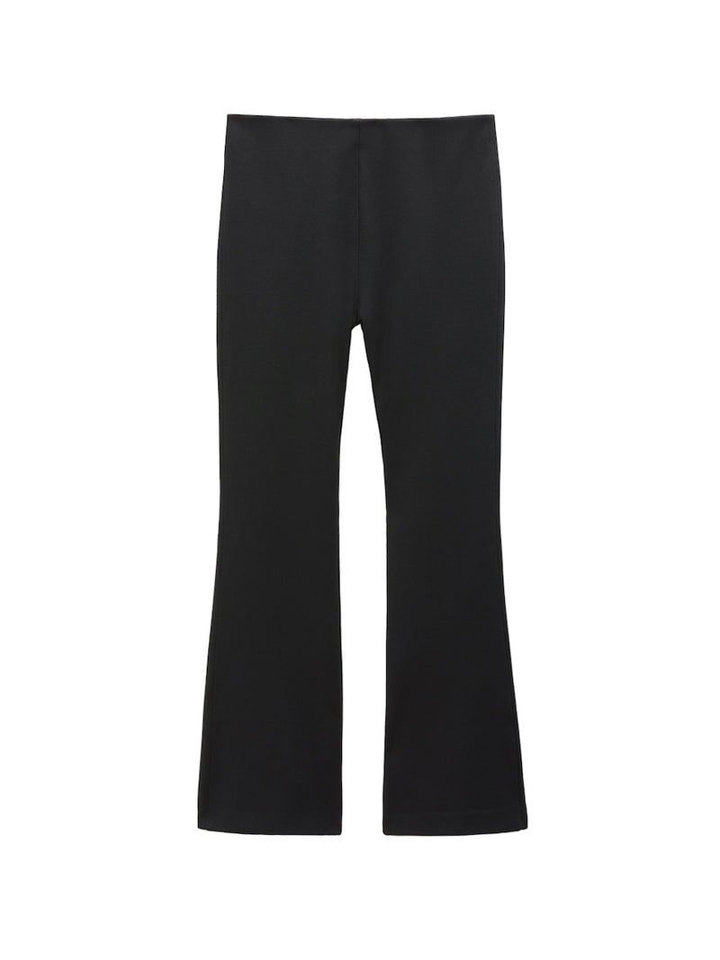 Flared Jersey Trousers black