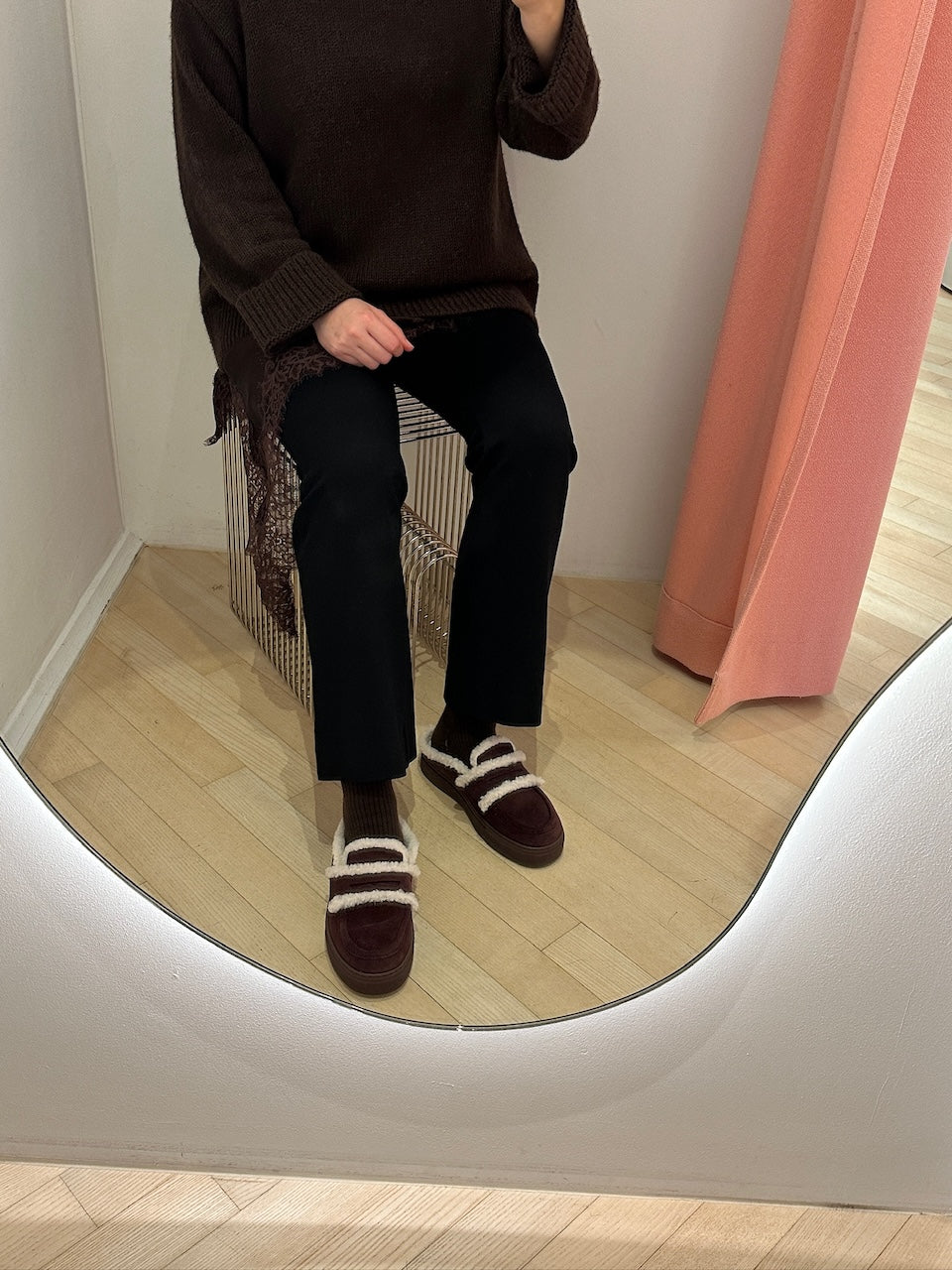 Flared Jersey Trousers black