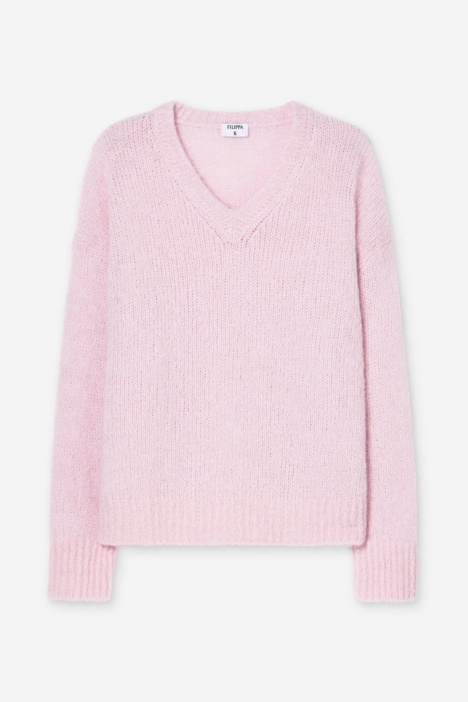 Hairy Alpaca V-Neck Sweater light pink