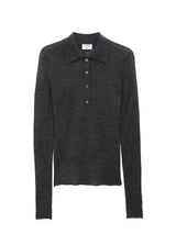 Knit Polo Sweater anthracite