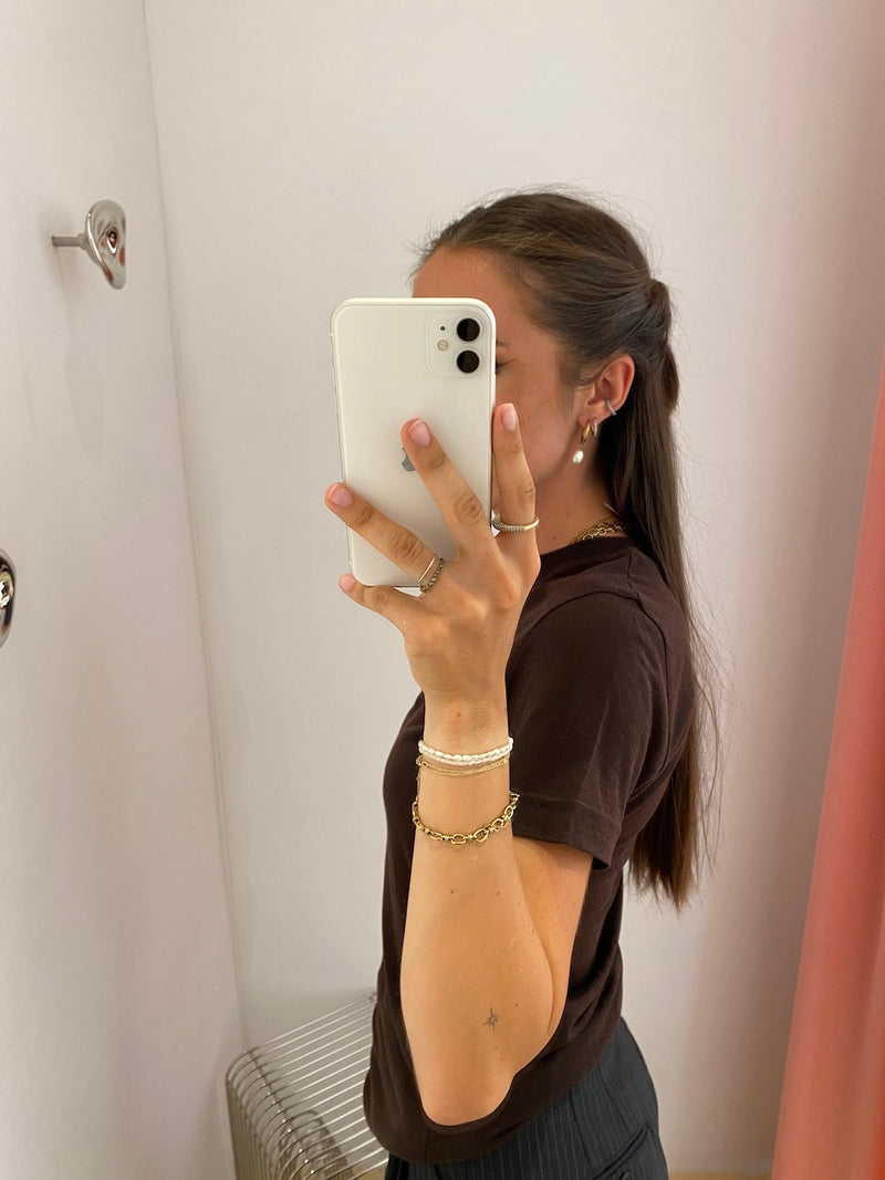 Lyocell Cashmere Tee brown