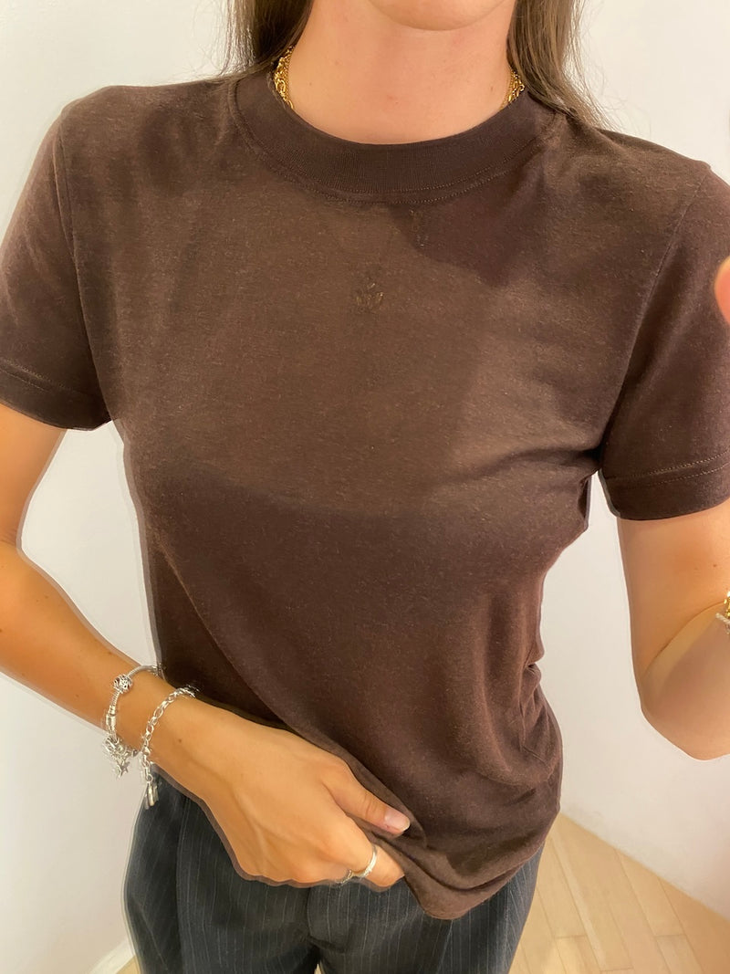 Lyocell Cashmere Tee brown