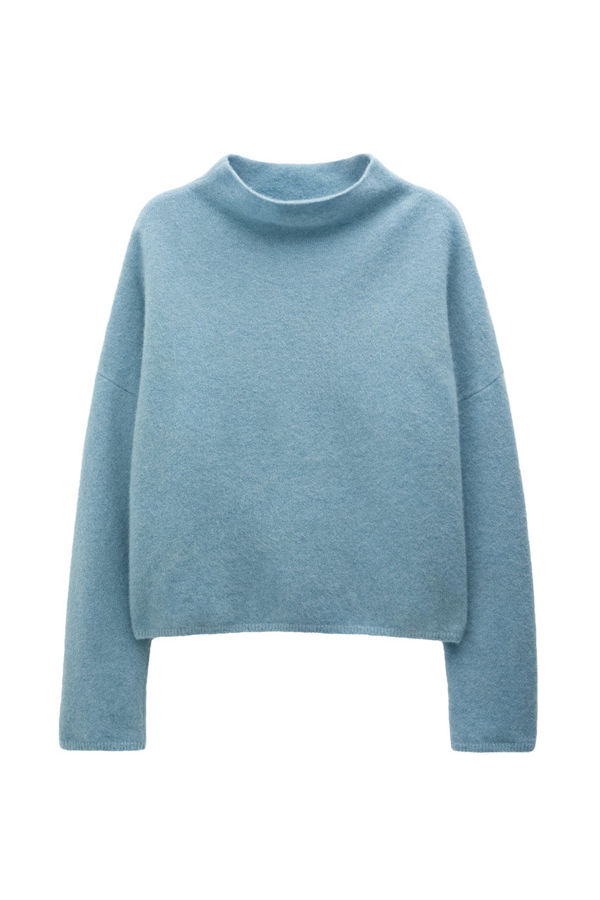 FILIPPA K Mika Yak Funnelneck Sweater blue melange – aest.