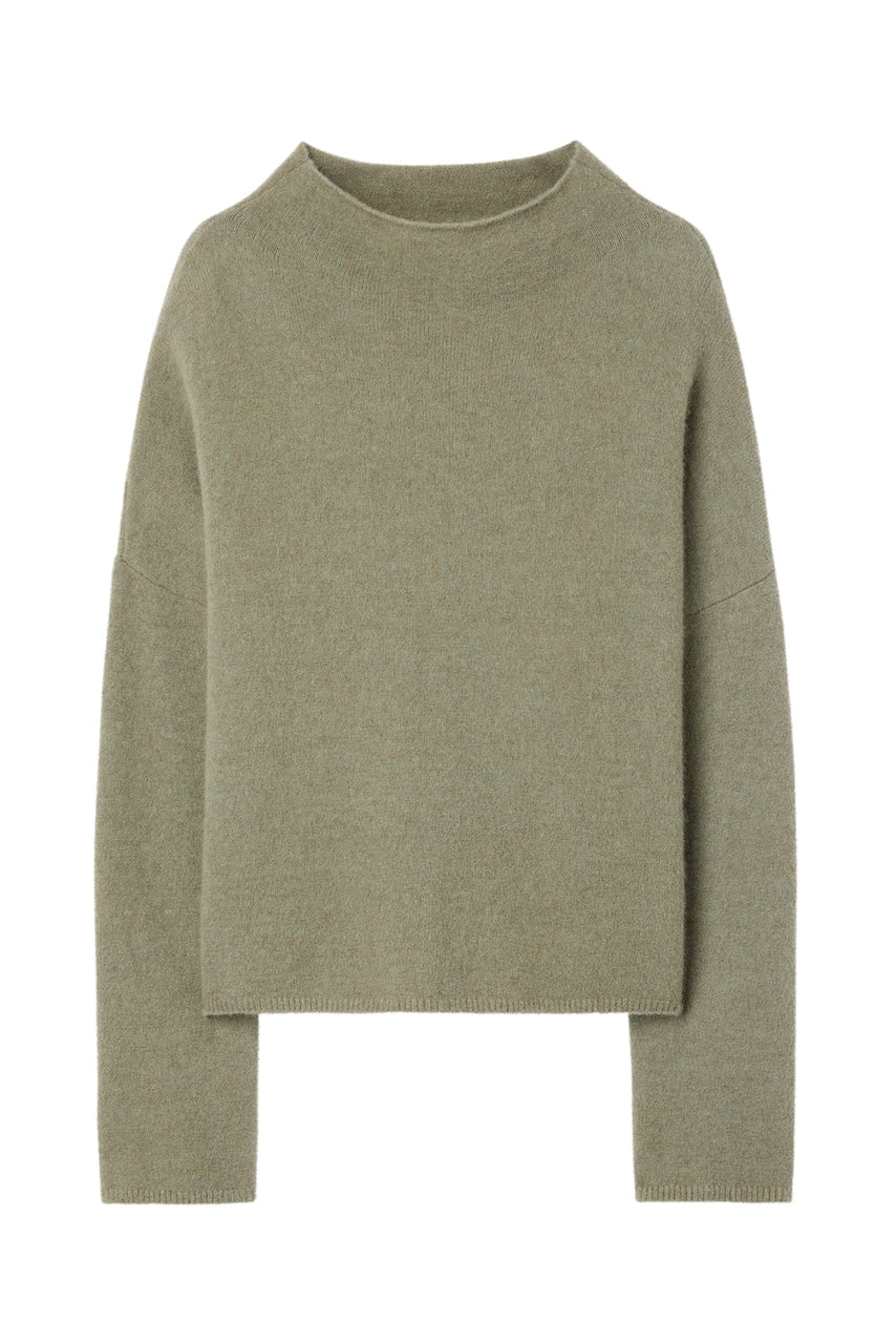 Mika Yak Funnelneck Sweater light green