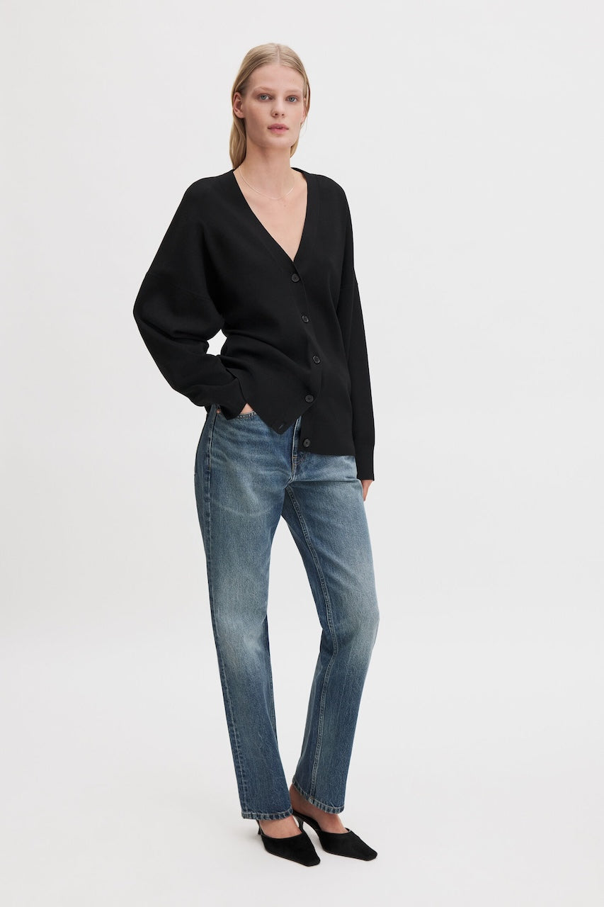 Milano Knit Hourglass Cardigan black