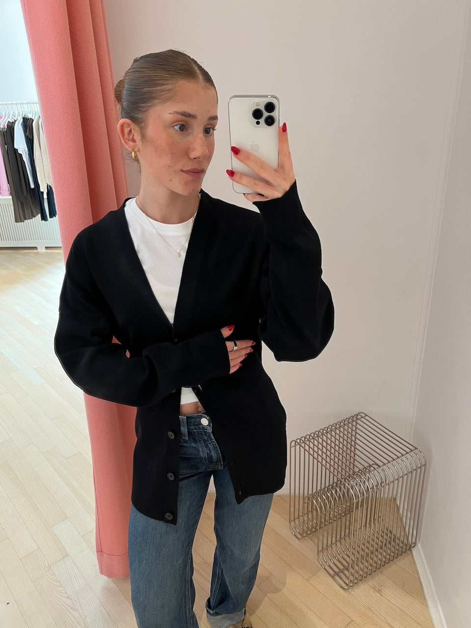 Milano Knit Hourglass Cardigan black