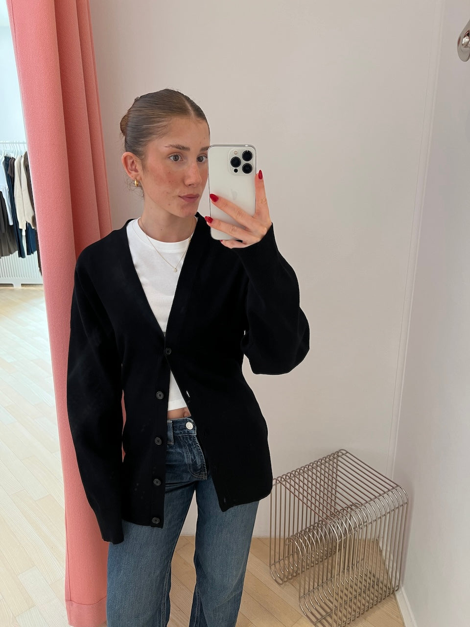 Milano Knit Hourglass Cardigan black