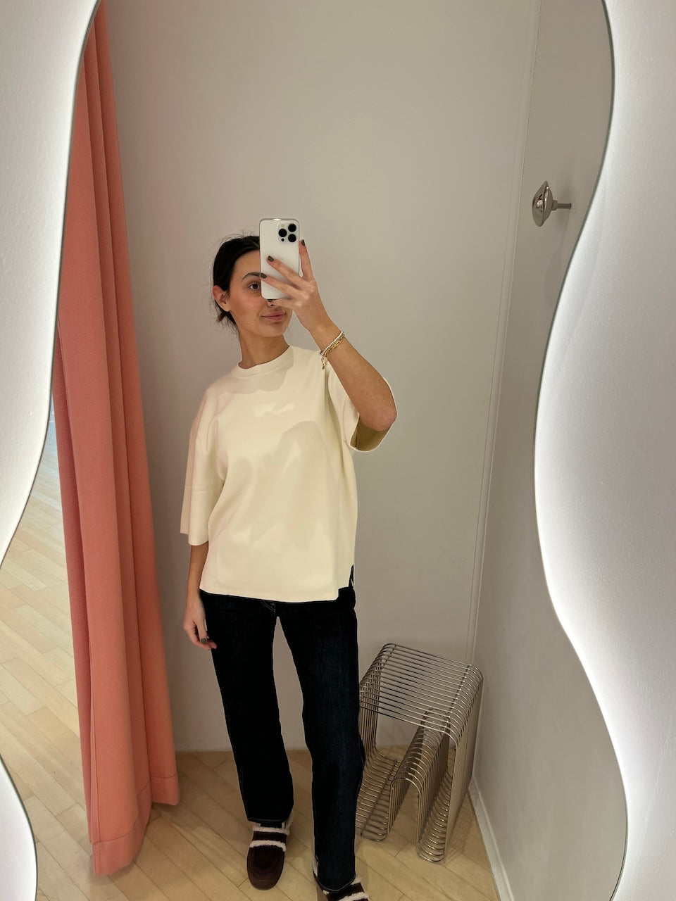 Milano Knit T-Shirt calico white