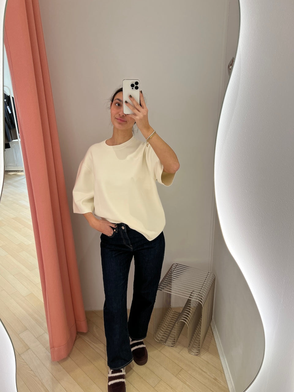 Milano Knit T-Shirt calico white