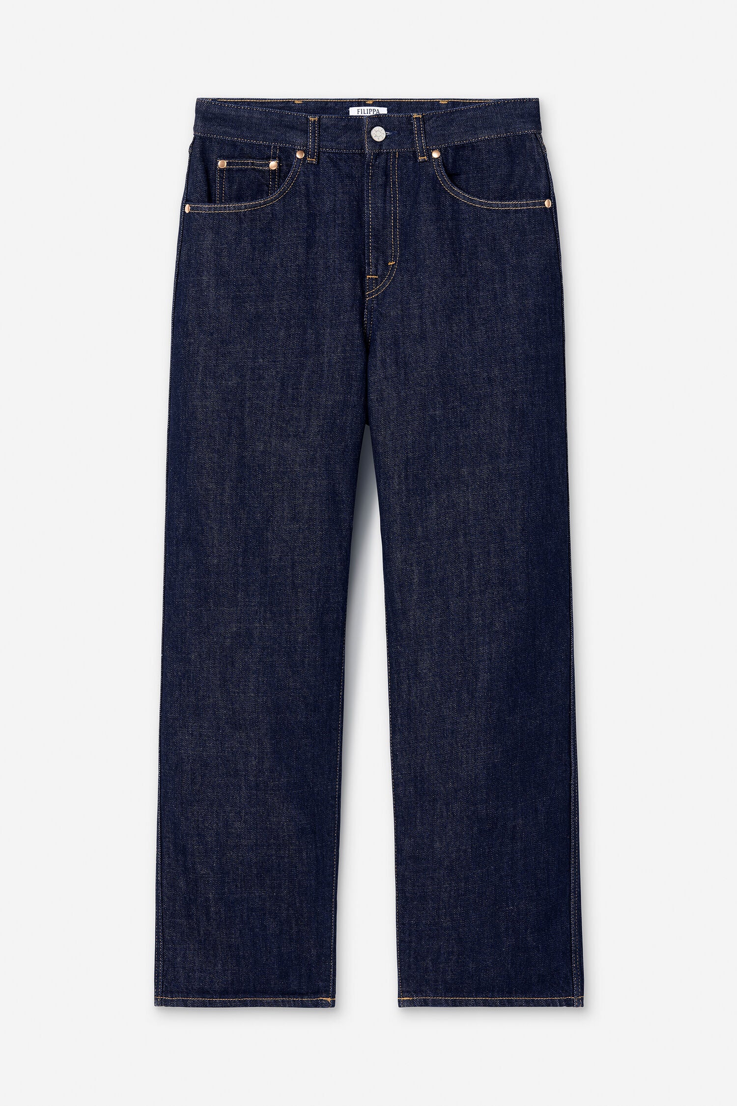 Relaxed High Waisted Jeans rinsed blue wash