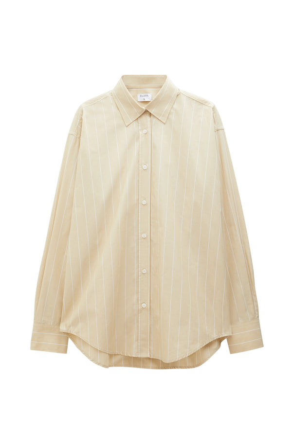 Stripe Poplin Shirt dark yellow/white stripe