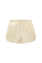 Striped Drawstring Shorts dark yellow/white stripe