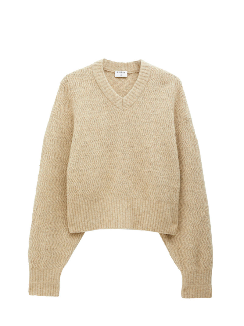 Structure Yak Sweater beige melange