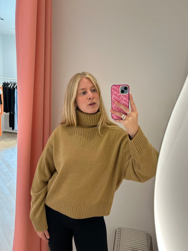 Wool Turtleneck Sweater camel