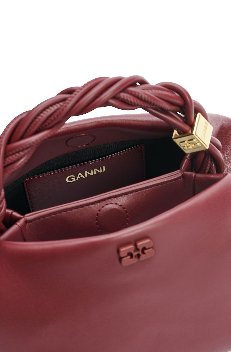 Ganni Bou Bag Small burgundy