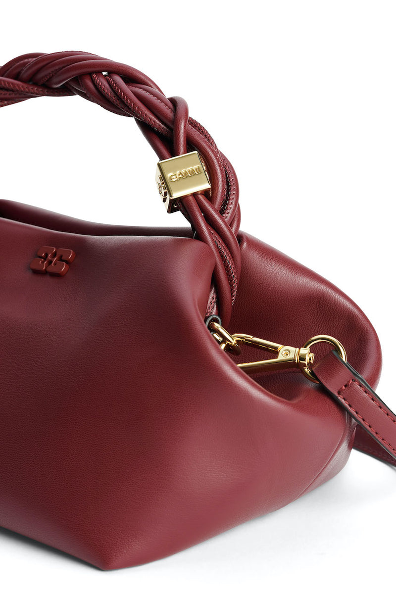 Ganni Bou Bag Small burgundy