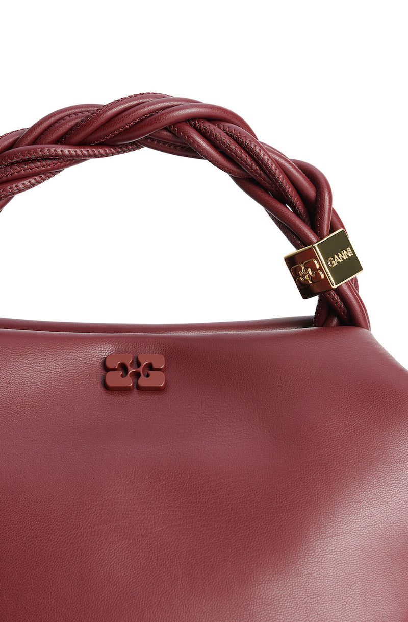 Ganni Bou Bag Small burgundy