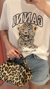 Ganni Bou Bag Small Leopard