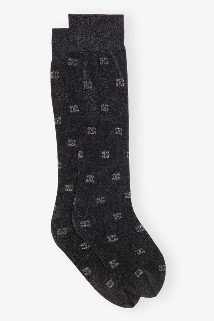 Butterfly Lace Socks glitter black