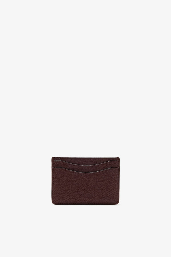 Ganni Card Holder Grained chicory coffee