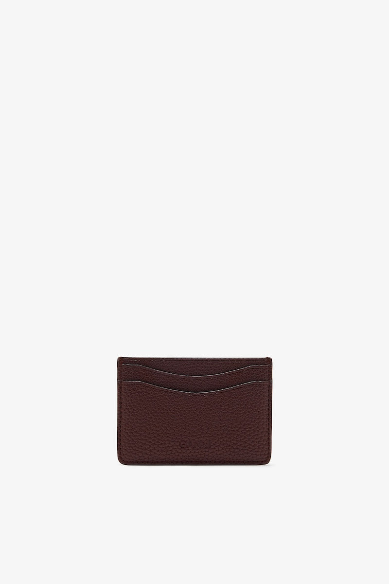 Ganni Card Holder Grained chicory coffee