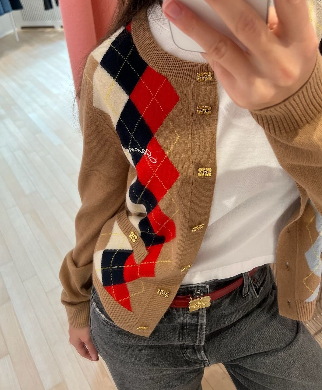 Cashmere Wool Mix Cardigan incense