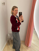 Cashmere Wool Mix Cardigan tawny port