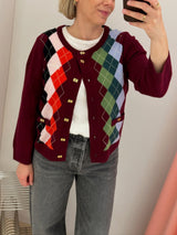 Cashmere Wool Mix Cardigan tawny port