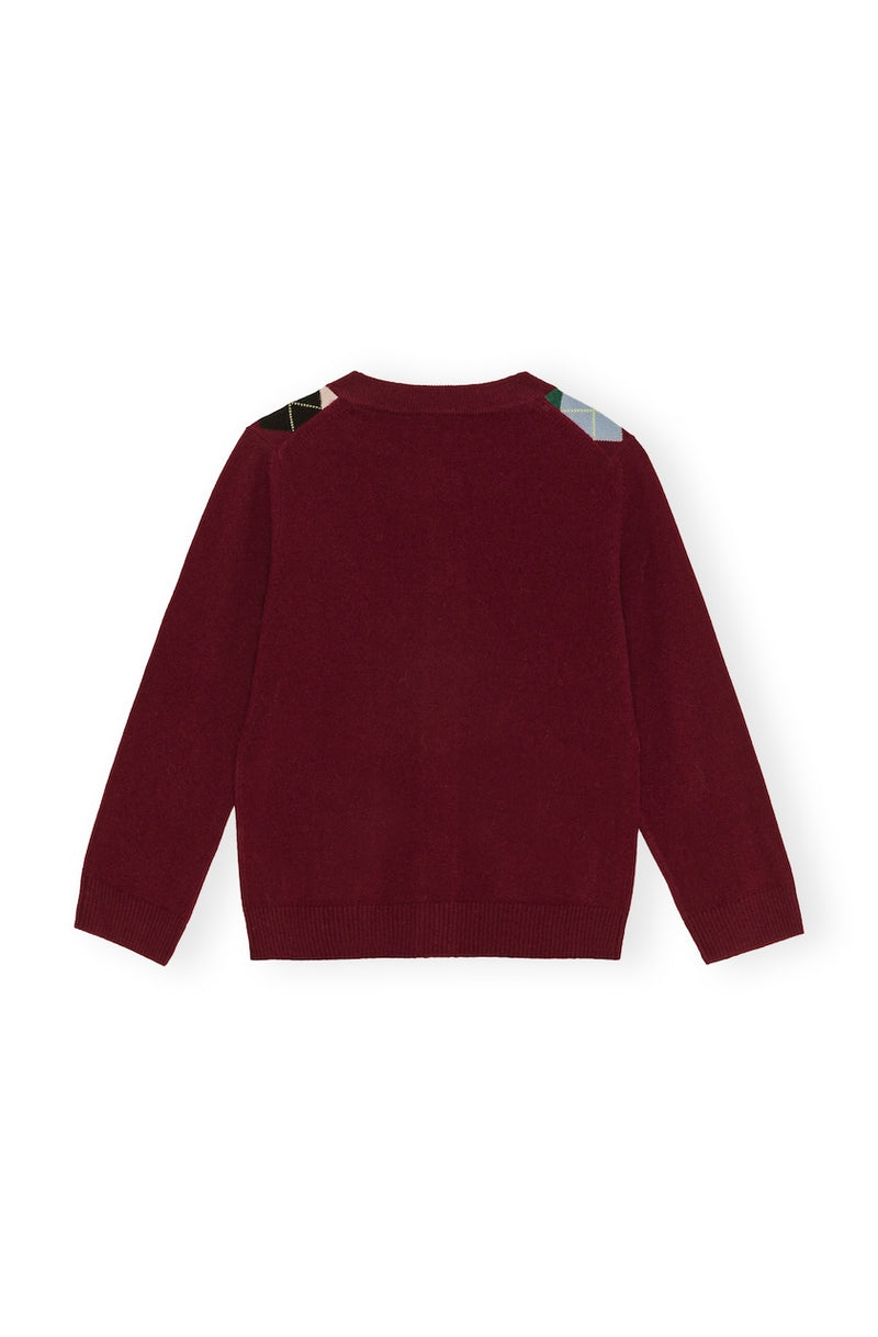 Cashmere Wool Mix Cardigan tawny port