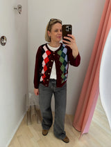 Cashmere Wool Mix Cardigan tawny port
