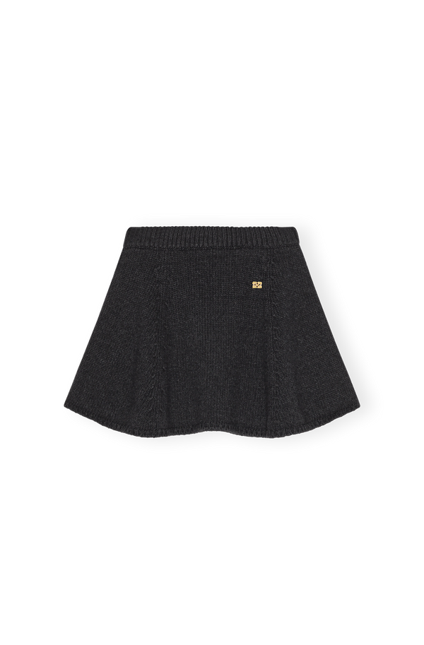 Chunky Wool Mix Mini Skirt phantom