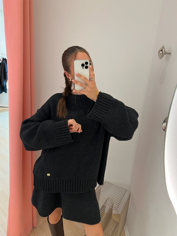 Chunky Wool Mix Sweater phantom
